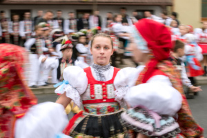 A world swirls around the dancers at Festival in Skoronice